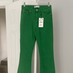 Green Zara pants